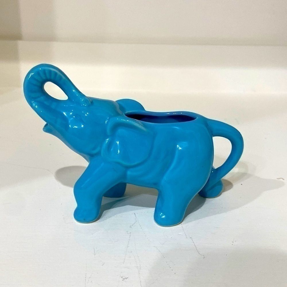 Baby Blue Ceramic Elephant Creamer Homeessentials